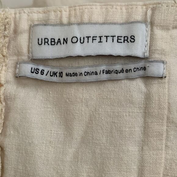 Urban Outfitters Stretch Linen Mini Dress Size 6 - Picture 8 of 9